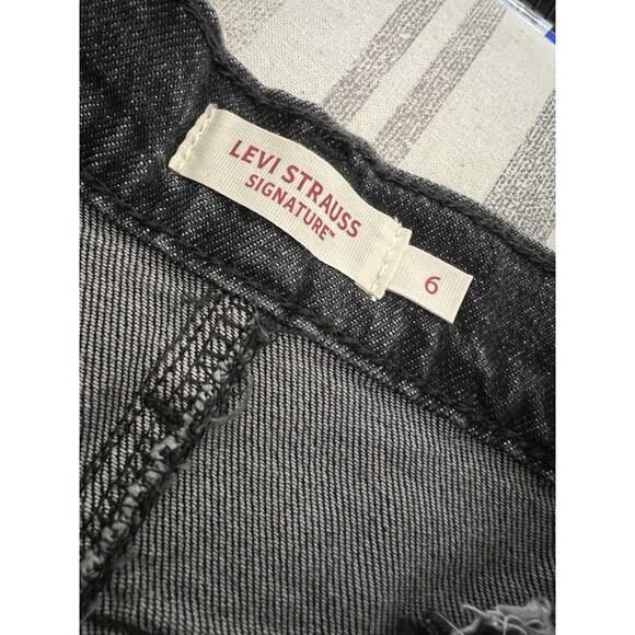 Levi Strauss Signature NWT Mid Rise Comfort Stretch Black Maxi Skirt Sz 6 - Picture 8 of 11